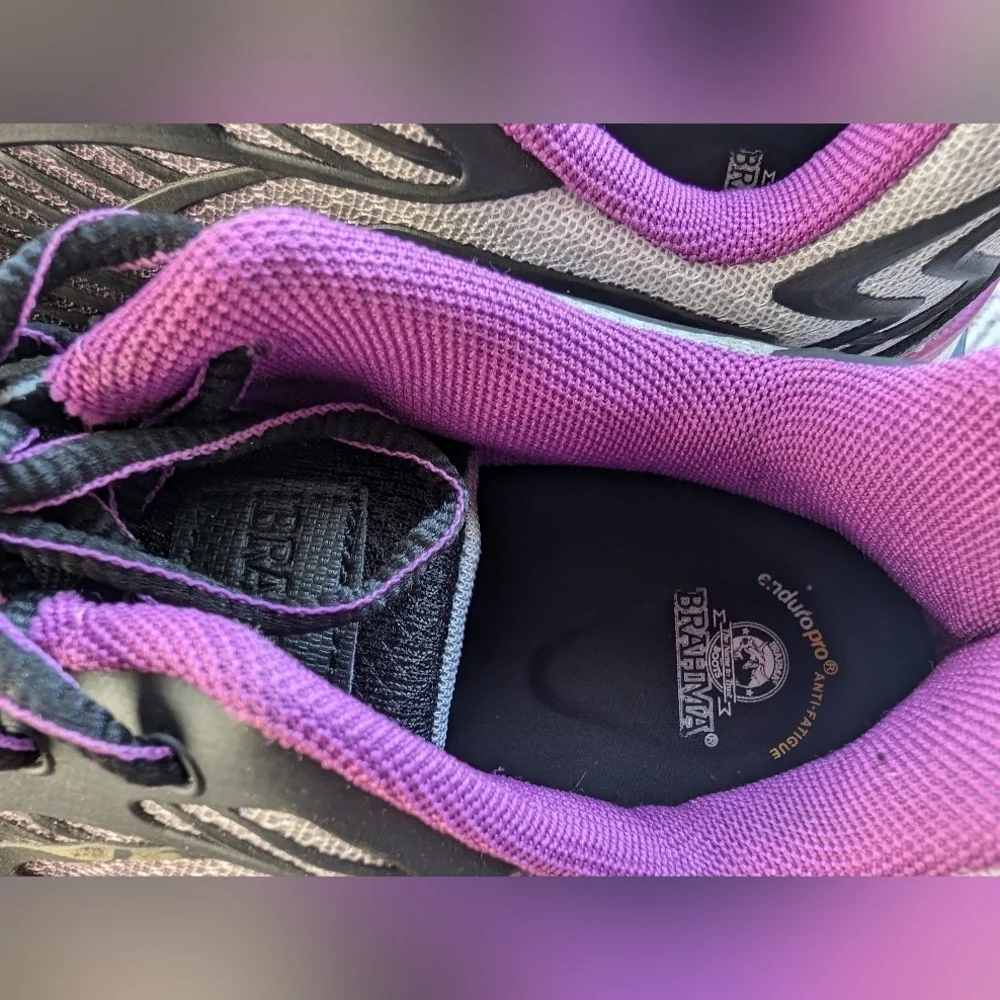 Brahma Women's Black and Purple Athletic Shoes